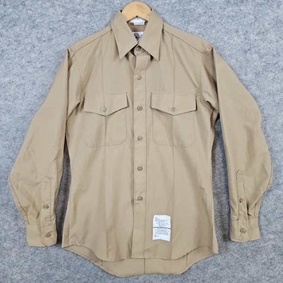 Defense Logistics Agency Men's Khaki Shirt Size M‎ 15x33 Tactical Government - Picture 1 of 8